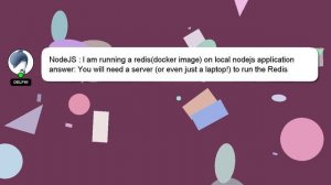 NodeJS : I am running a redis(docker image) on local nodejs application