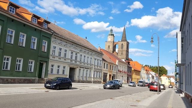 Jüterbog.Городская площадь,ратуша,кирха Св.Николая 31.07.2021