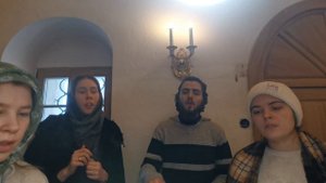 Окончание Литургии: "Видихом Свет истинный...", "Да исполнятся уста наша...", "Буди Имя Господне...