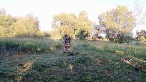 тест штиль фс 130 и копии хольсформа ФФ 250 на густой высокий траве. полет нармальные.