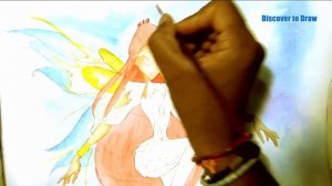 how to draw and paint princess bloom from winx club bloomix