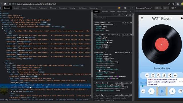Play & Pause BY JavaScript  |  HTML  | CSS | JavaScript | music Player part -8 @web2tags 