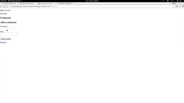Skydive and OpenShift