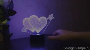 Ночные светильники 3D, ночники 3Д