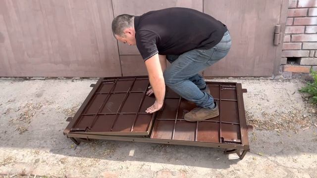 Люк Напольный, двух створчатый под заливку бетонном . смотреть онлайн