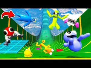 СПУСК БЕЗ ТОРМОЗОВ ЗА РАДУЖНЫХ ДРУЗЕЙ ПО СЛОМАННОМУ ТРАМПЛИНУ в ГТА 5 МОДЫ! ОБЗОР МОДА в GTA 5 ВИДЕО