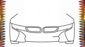 Как нарисовать машину БМВ ай8 BMW i8