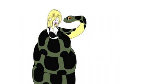 Anaconda squeezes a goat girl - The animation test