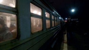 Электропоезд ЭР2Т-7200 станция Нара 3.03.2016