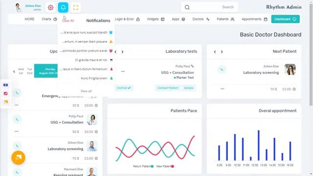 Medical Dashboard Bootstrap 5 Admin Template with RTL Light Theme смотреть онлайн