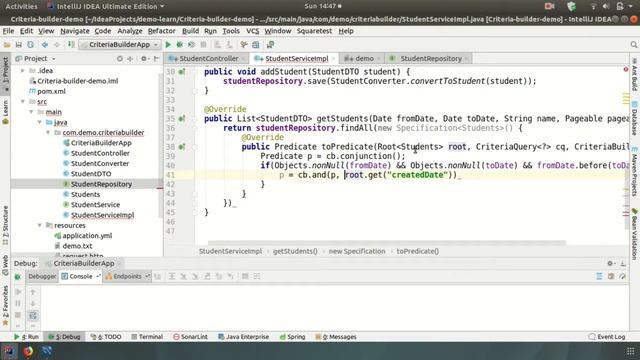 Criteria Builder | Query based on conditions | Spring Boot смотреть онлайн