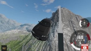 BeamNG Drive Жесткий прыжок на автомобиле! (Nissan Skyline R33 GT-R) Мод патруль!