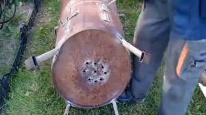 Как сделать бочку печь для сжигания мусора,своими руками