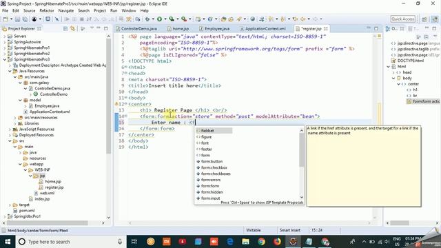 Spring MVC with Hibernate (Insert) | Spring MVC with Hibernate Tutorial in Hindi |  #26
