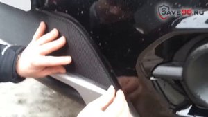 Сетка на решетку радиатора для Mitsubishi Pajero Sport (Митсубиси Паджеро Спорт) 2013-2014 г.в.