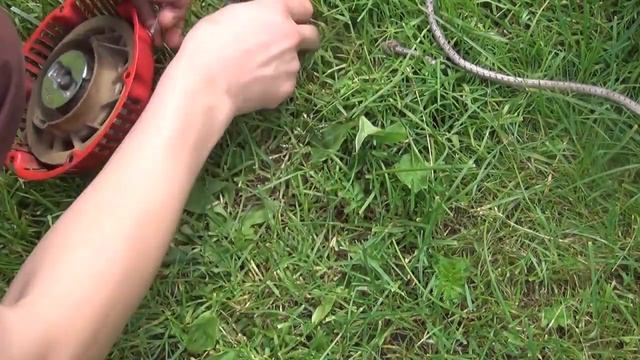 Быстрая замена веревки на стартере мотоблока