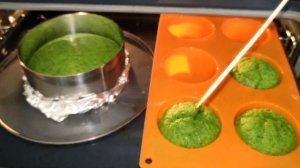 Изумрудный бисквит. Бисквит со шпинатом. Spinach sponge cake.