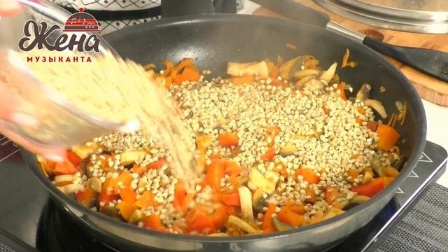 Гречка с овощами, постный рецепт