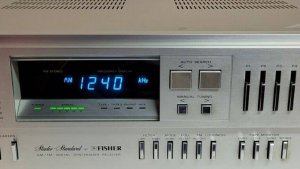 Цифровой синтезатор Fisher RS-280, Винтажный стереоприемник с антенной-Япония-1982-год