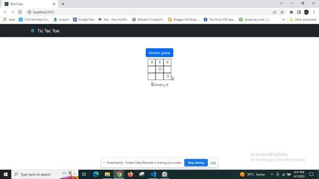 Simple Project in React.js 2023