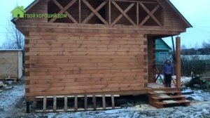 Д8 Дом с террасой и балконом 6 на 6 готовый проект ТВОЙ ХОРОШИЙ ДОМ