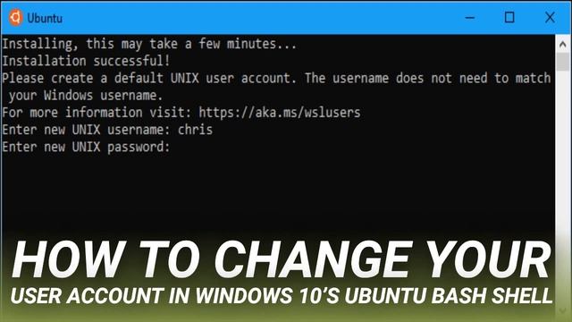 How to Change Your User Account in Windows 10’s Ubuntu Bash Shell смотреть онлайн