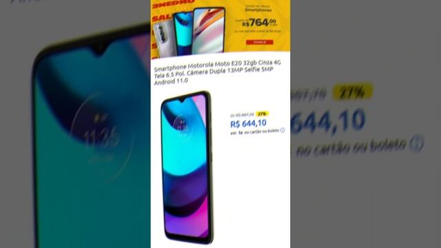 Carrefour Smartphone Motorola MOTO E20 32 GB. 4G Android 11.0 Ofertas Imperdíveis