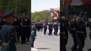 Репетиция парада День Победы. 8 мая 2021 при участии БККК Матвея Платова