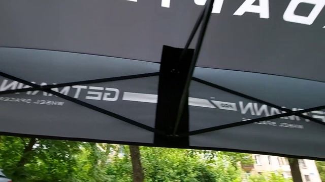 Шатер раздвижной 3х3 с полустенками и стеной на молнии смотреть онлайн