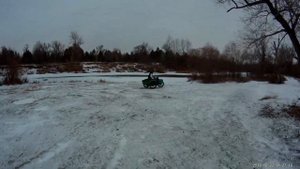 На мотоцикле Днепр-16 и Урал по лесу по снегу