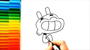 Простые рисунки - Как нарисовать Гамбола Дарвина