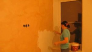 Декоративная покраска стен (веницианка)