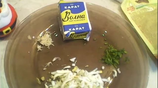# pецепт#салат Закуска из сыра с яйцом. смотреть онлайн