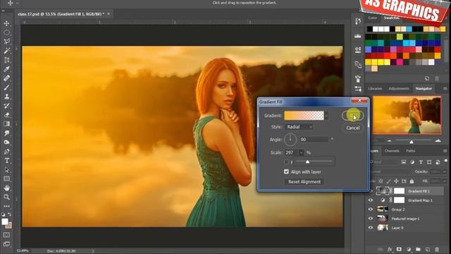 How to Add - Sunlight Effect in Adobe Photoshop CC 2017 - Full Truning Course Class # 17 Urdu/hindi смотреть онлайн