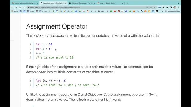 3 Assignment Operator in Swift