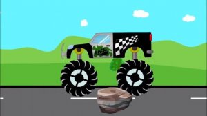 Мультфильм.Машинки.Большой внедорожник.Monster truck.