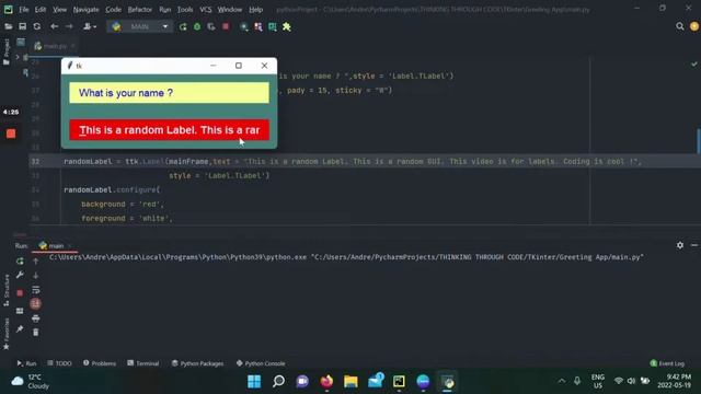 Python Tkinter - Creating Labels and Styling - Part 2 смотреть онлайн