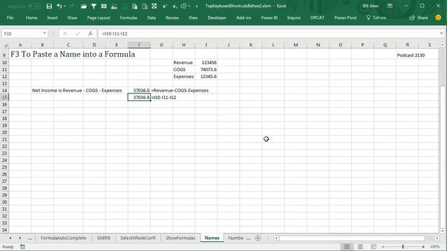 Excel Tricks with Names - Paste Names, Create Names, Apply Names - Episode 2130 смотреть онлайн