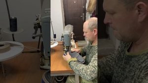 швейная рукавная 550 класс. Окантовка тапочек.