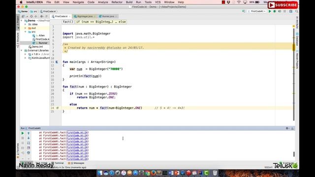 #25 Kotlin Tutorial | Recursion | Factorial | Part 2 смотреть онлайн