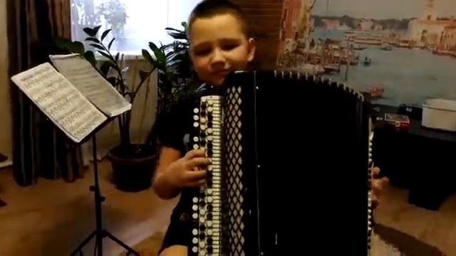 Я играю на баяне " Этюд в стиле Рок-н-рол" А.Корчевой смотреть онлайн