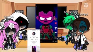 Gacha club teen titans reacts to sad robin??✅