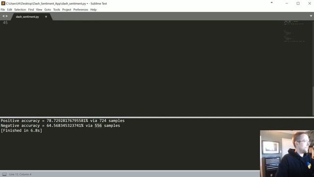Sentiment Analysis in Python with TextBlob and VADER Sentiment (also Dash p.6)