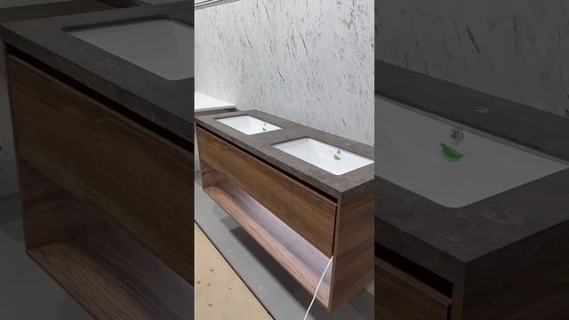 Тумба с двумя раковинами с подсветкой для ванной комнаты на заказ по индивидуальному размеру смотреть онлайн