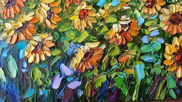 Картина Прованс, поле подсолнухов Наталия Ширяева смотреть онлайн