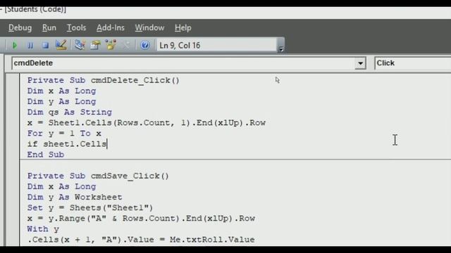 Excel Delete Button in VBA Form (हिंदी में) | VBA CODE for delete button in Microsoft excel