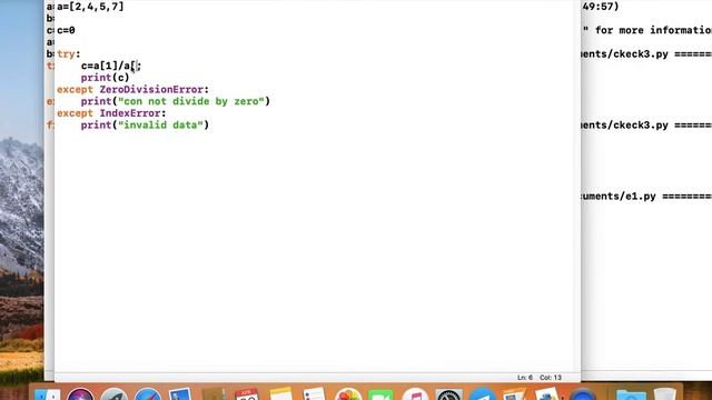Class 12 python programming Exception Chapter 3 class 21