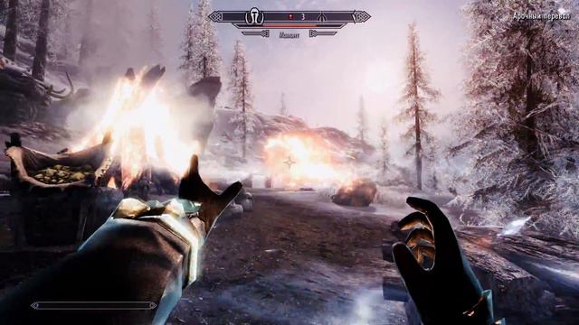Skyrim SE | GTX 1070 | Архимаг против великана смотреть онлайн
