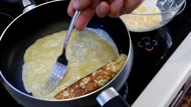 ▶️ОМЛЕТ-РУЛЕТ с сыром.