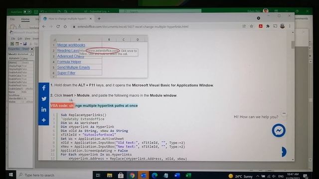 How To Change Multiple Hyperlink Paths At Once In Excel? VBA смотреть онлайн